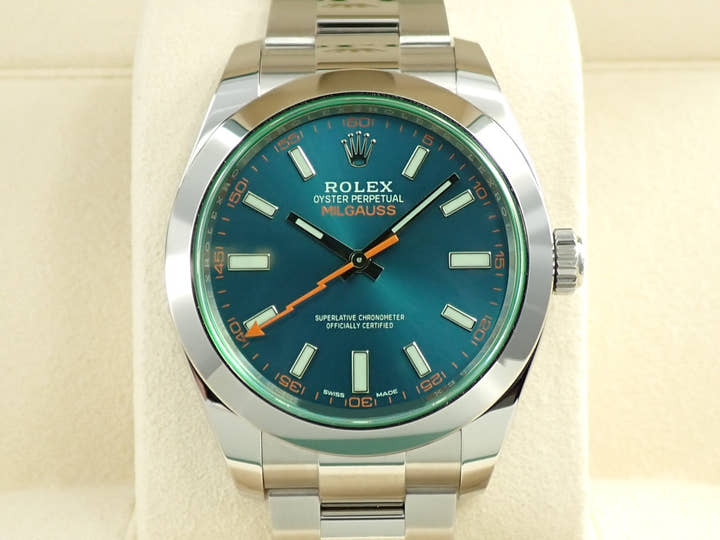 ロレックス ミルガウス Ref.116400GV ステンレススチール Zブルー文字盤