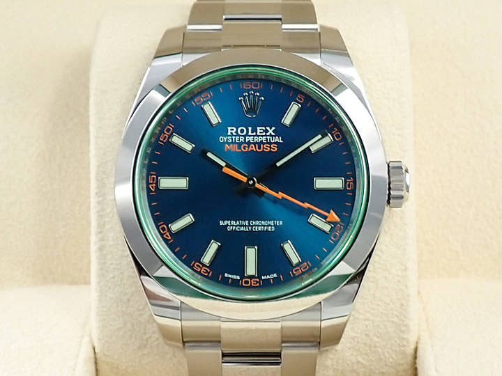 ロレックス ミルガウス Ref.116400GV ステンレススチール Zブルー文字盤