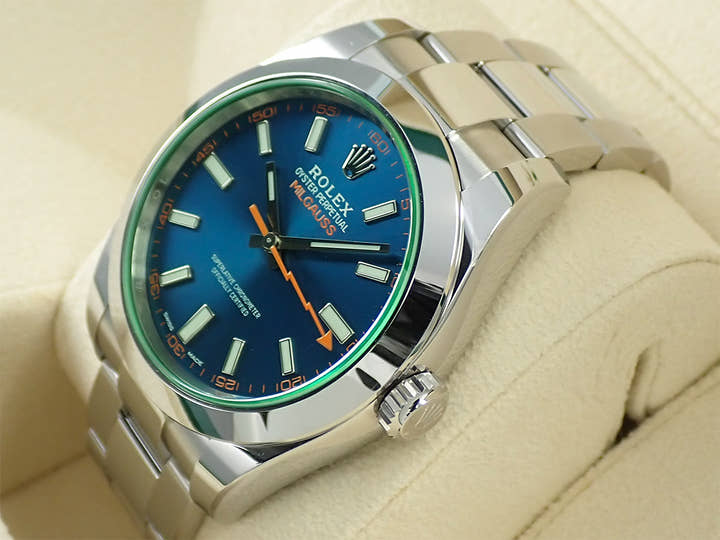 ロレックス ミルガウス Ref.116400GV ステンレススチール Zブルー文字盤