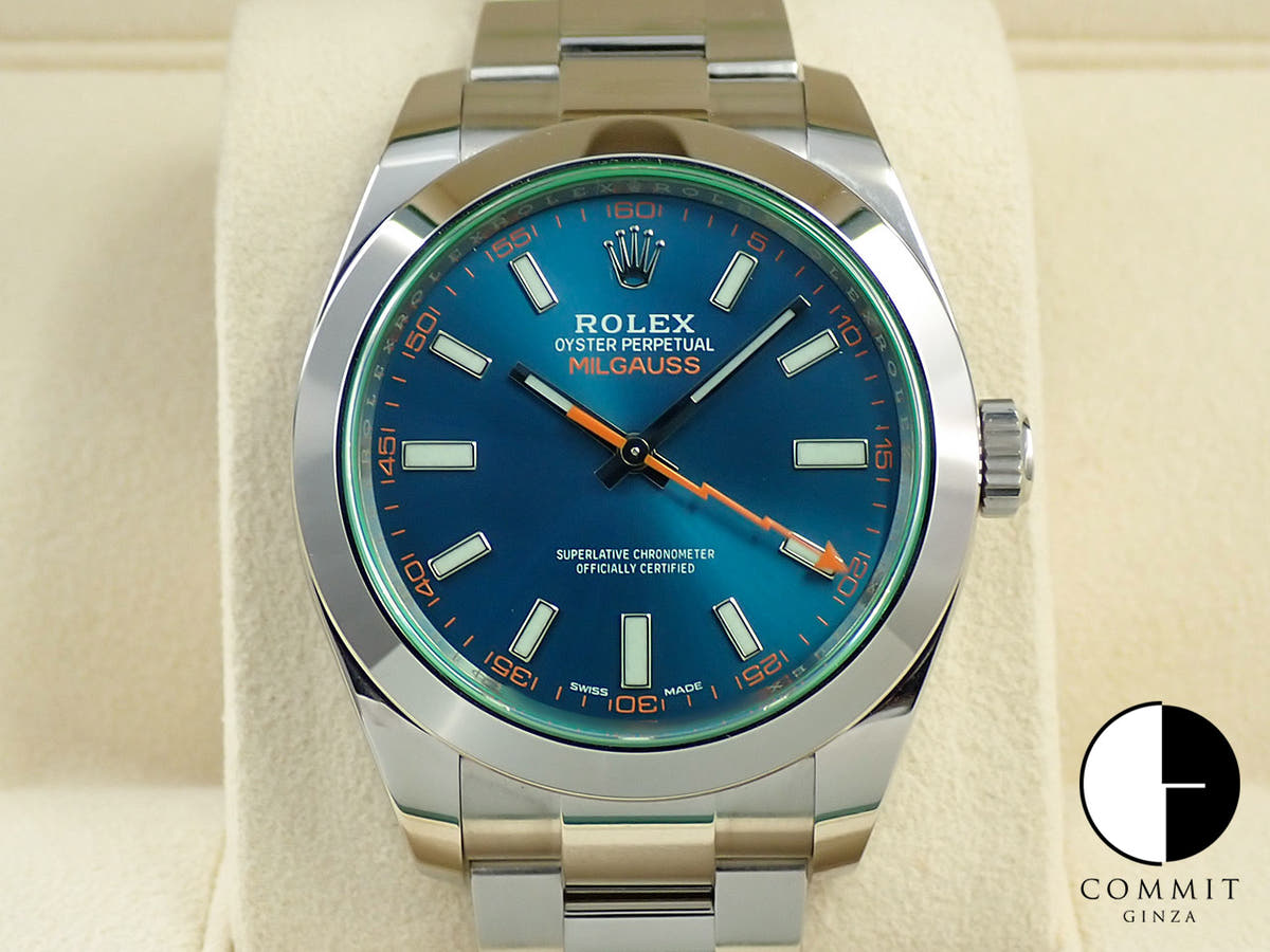 ロレックス ミルガウス Ref.116400GV ステンレススチール Zブルー文字盤