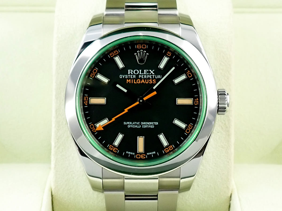 ロレックス ミルガウス Ref.116400GV ブラック文字盤 美品 6LLV373F