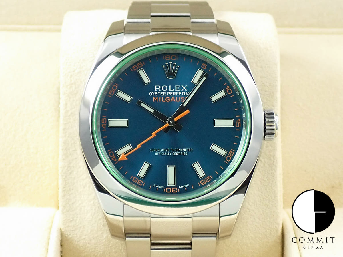 ロレックス ミルガウス Ref.116400GV ステンレススチール Zブルー文字盤