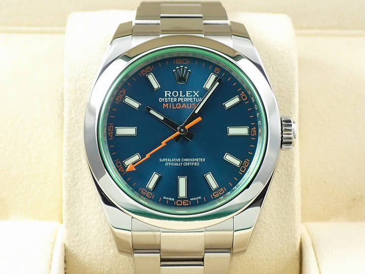 ロレックス ミルガウス Ref.116400GV ステンレススチール Zブルー文字盤