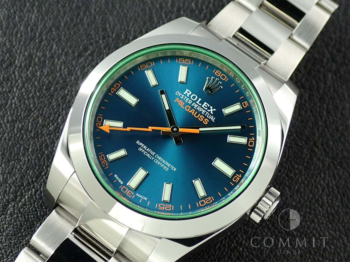 ロレックス ミルガウス Ref.116400GV Zブルー文字盤 中古 3XXX19JX