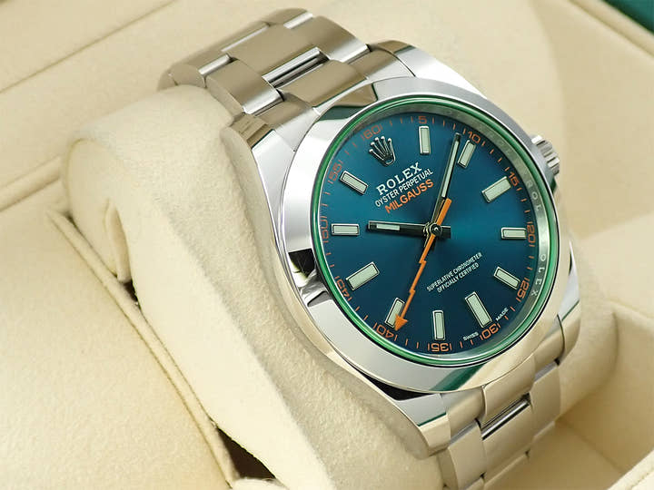 ロレックス ミルガウス Ref.116400GV ステンレススチール Zブルー文字盤