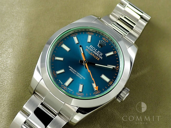 ロレックス ミルガウス Ref.116400GV ステンレススチール Zブルー文字盤
