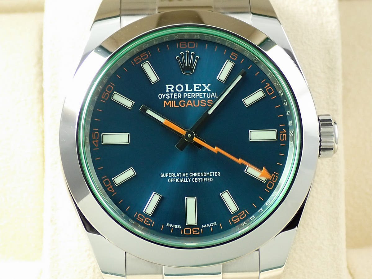 ロレックス ミルガウス Ref.116400GV Zブルー文字盤 中古 LZ8LTCFC