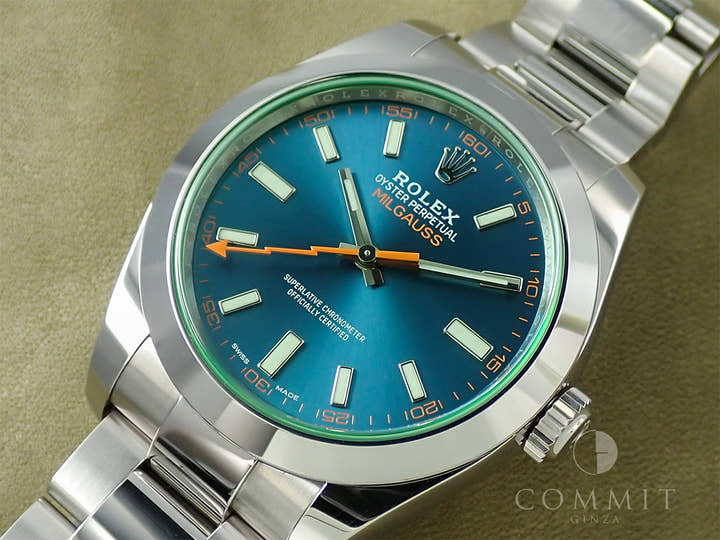 ロレックス ミルガウス Ref.116400GV ステンレススチール Zブルー文字盤