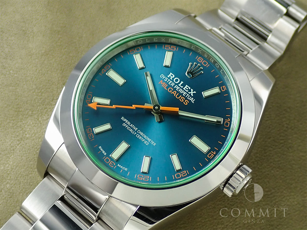 ロレックス ミルガウス Ref.116400GV Zブルー文字盤 中古 LZ8LTCFC