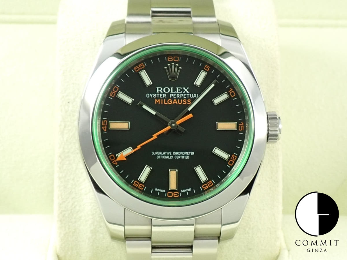 ロレックス ミルガウス Ref.116400GV ブラック文字盤 中古 XT8T2319