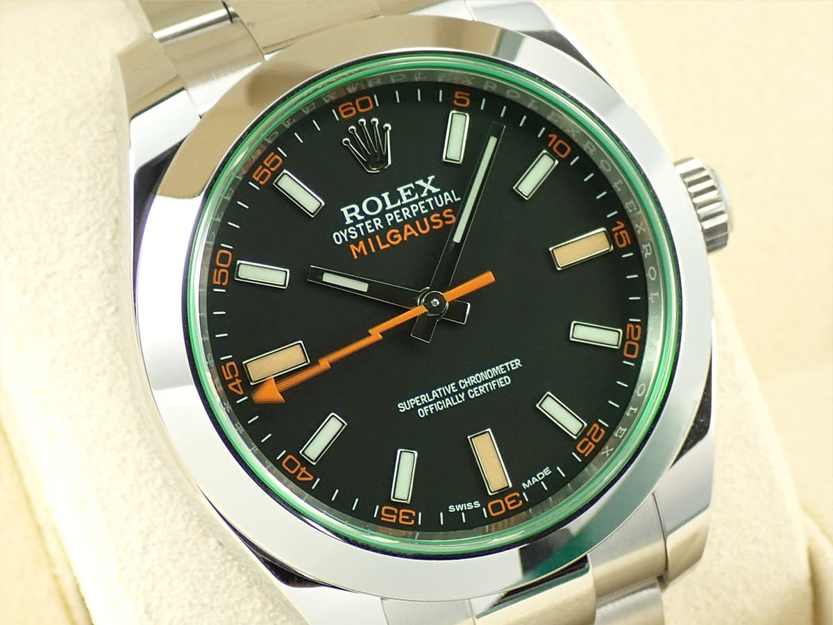 ロレックス ミルガウス Ref.116400GV ブラック文字盤 未使用 X87T9JT8
