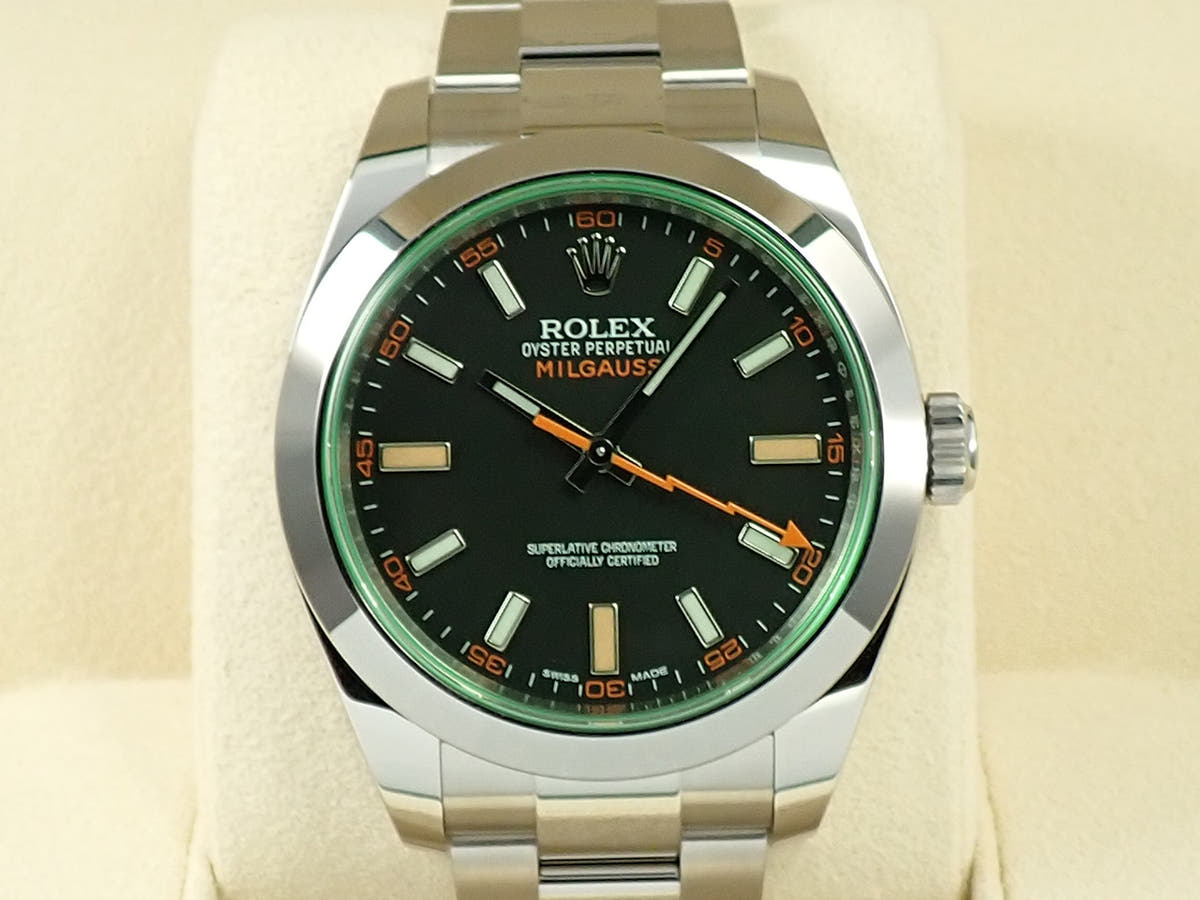 ロレックス ミルガウス Ref.116400GV ブラック文字盤 未使用 X87T9JT8