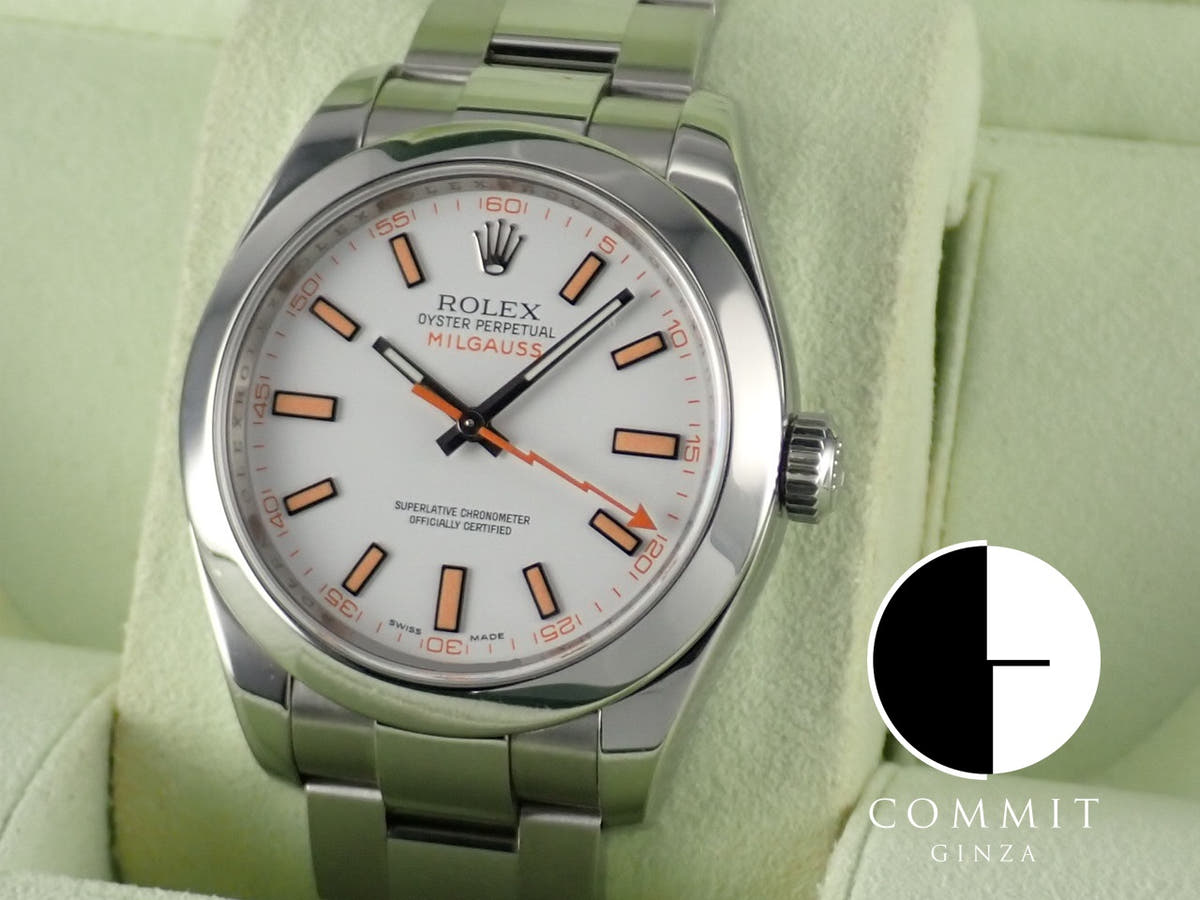 ロレックス ミルガウス Ref.116400 ホワイト文字盤 中古 milgauss-36