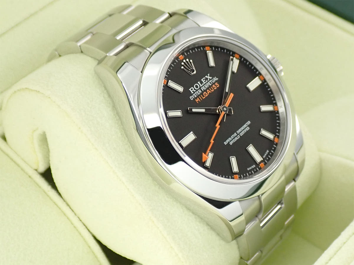 ロレックス ミルガウス Ref.116400 ブラック文字盤 中古 16201A24