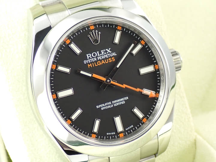 ロレックス ミルガウス Ref.116400 ステンレススチール ブラック文字盤