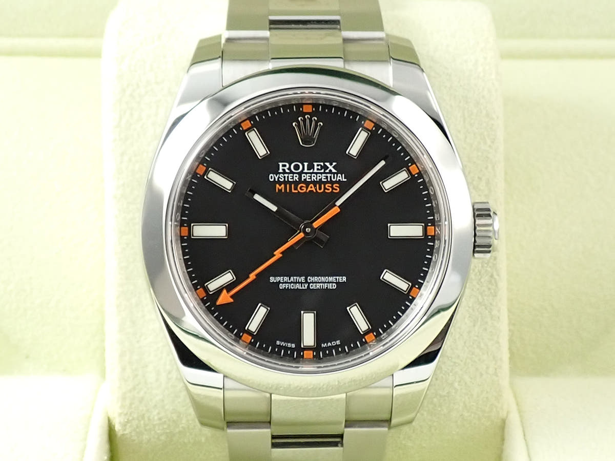 ロレックス ミルガウス Ref.116400 ブラック文字盤 中古 16201A24