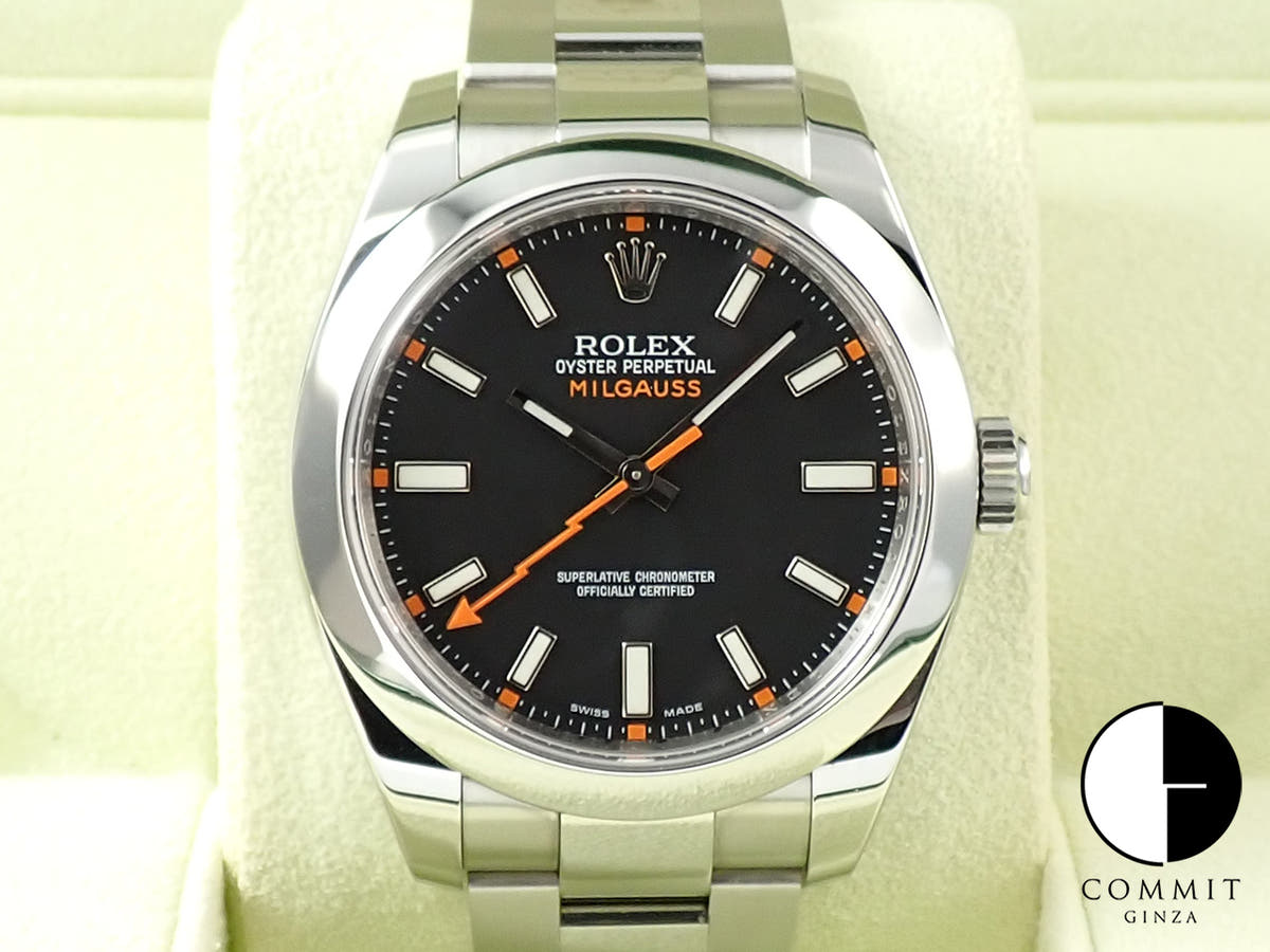 ロレックス ミルガウス Ref.116400 ブラック文字盤 中古 16201A24