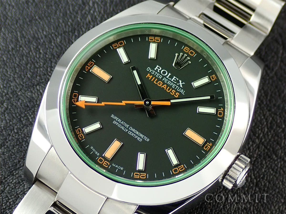 ロレックス ミルガウス Ref.116400GV ブラック文字盤 中古 Y65RC2Z4