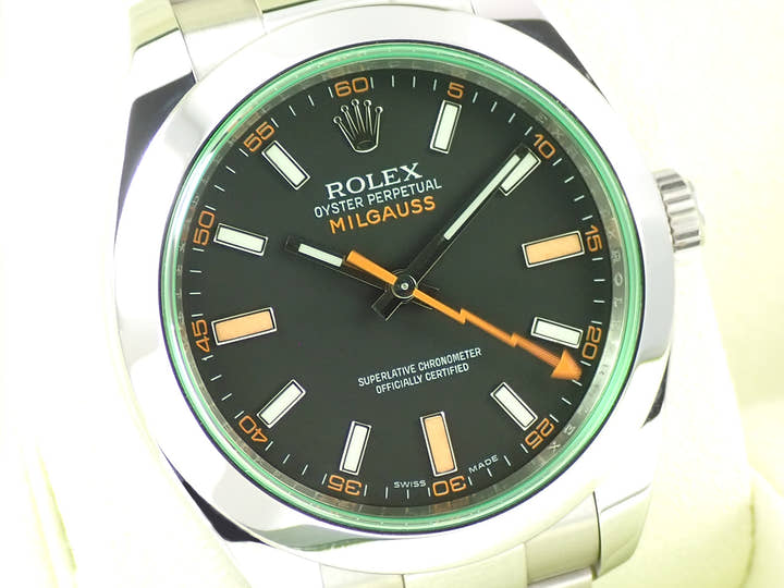 ロレックス ミルガウス Ref.116400GV ステンレススチール ブラック文字盤