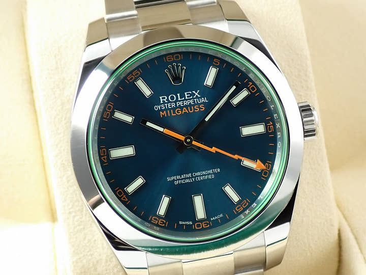 ロレックス ミルガウス Ref.116400GV ステンレススチール Zブルー文字盤