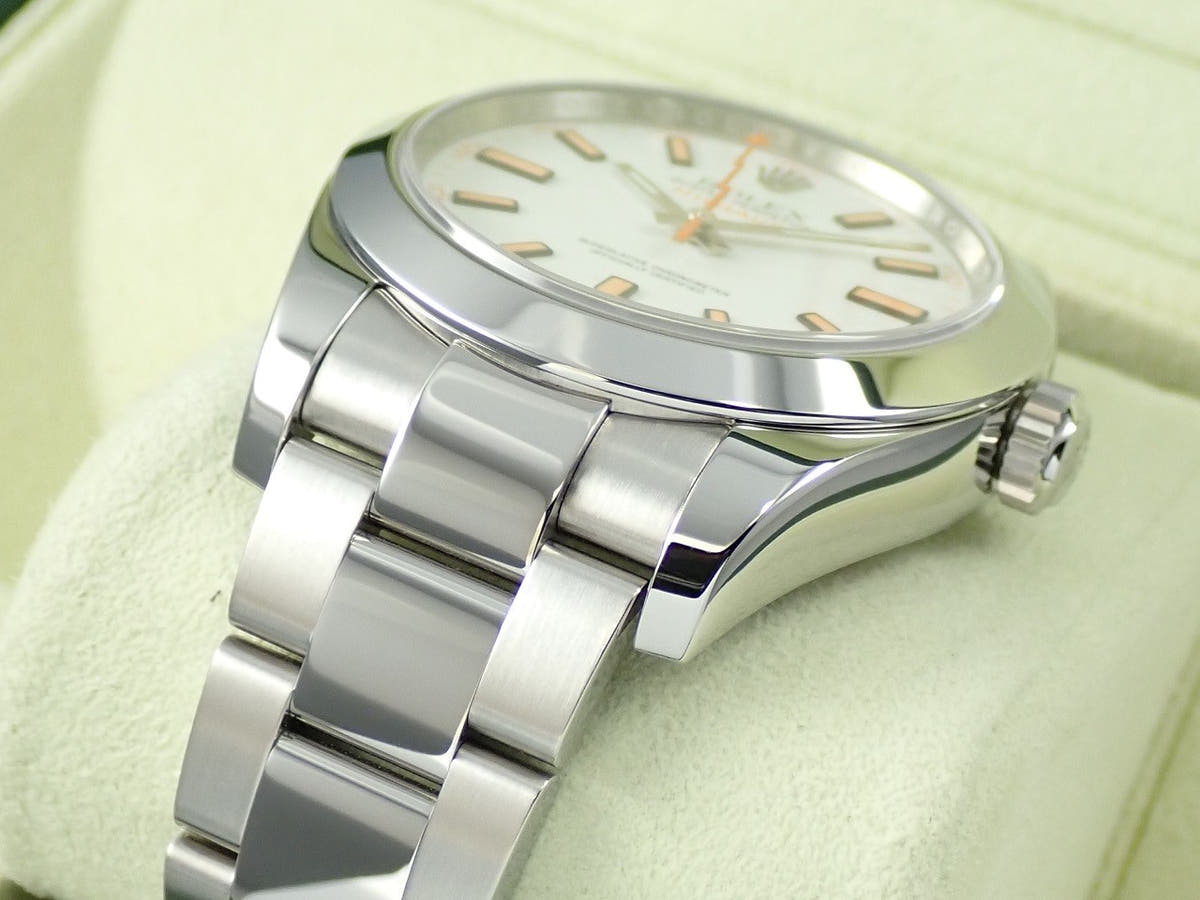 ロレックス ミルガウス Ref.116400 ホワイト文字盤 美品 9LPXJL0Y