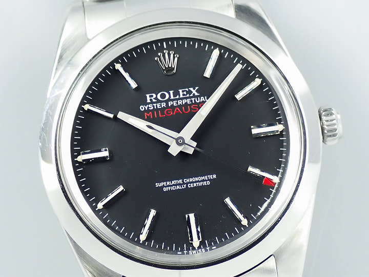 ロレックス ミルガウス Ref.1019 ステンレススチール ブラック文字盤