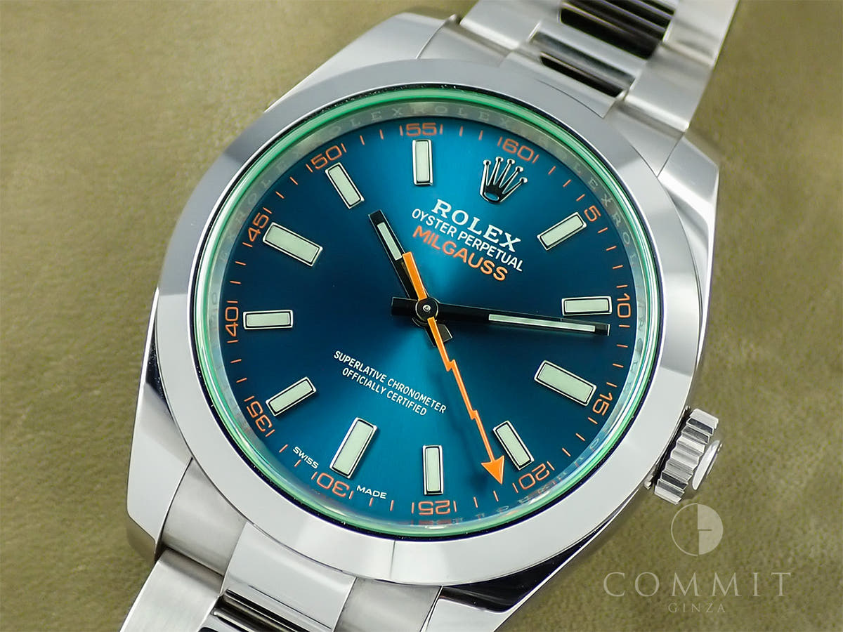 ロレックス ミルガウス Ref.116400GV Zブルー文字盤 中古 0W6C99JY