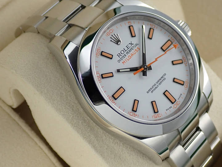 ロレックス ミルガウス Ref.116400 ステンレススチール ホワイト文字盤