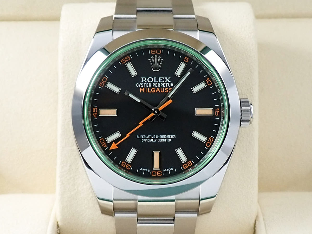 ロレックス ミルガウス Ref.116400GV ブラック文字盤 中古 8T000203