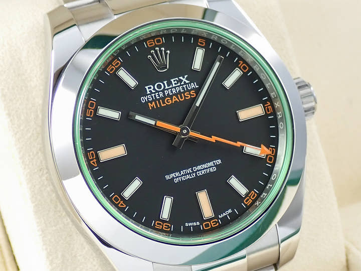 ロレックス ミルガウス Ref.116400GV ステンレススチール ブラック文字盤