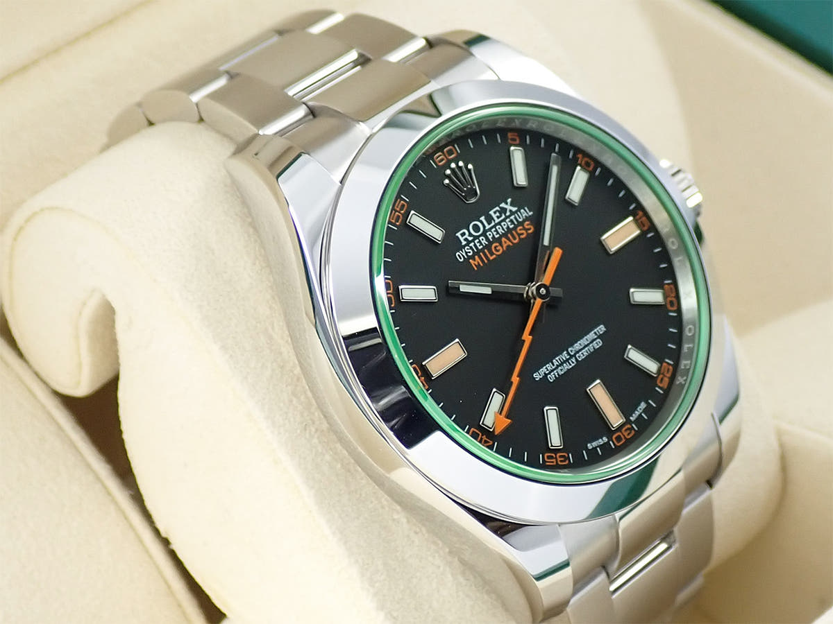 ロレックス ミルガウス Ref.116400GV ブラック文字盤 中古 8T000203