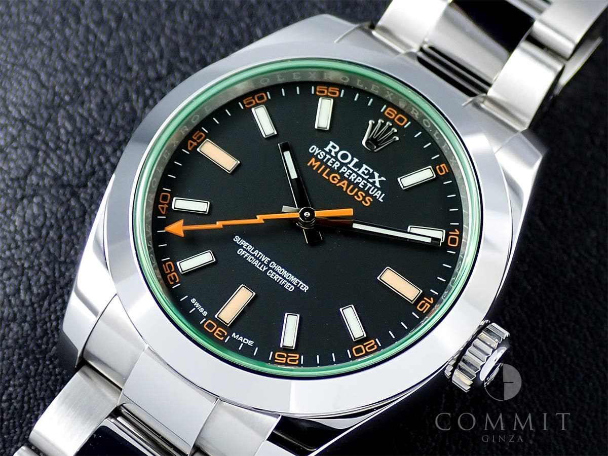ロレックス ミルガウス Ref.116400GV ブラック文字盤 中古 8T000203