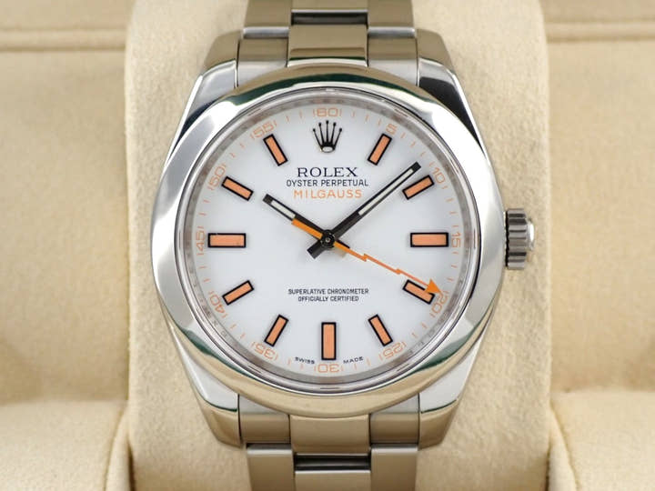 ロレックス ミルガウス Ref.116400 ステンレススチール ホワイト文字盤
