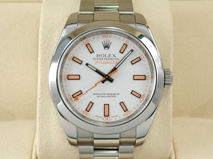 ロレックス ミルガウス Ref.116400 ステンレススチール ホワイト文字盤