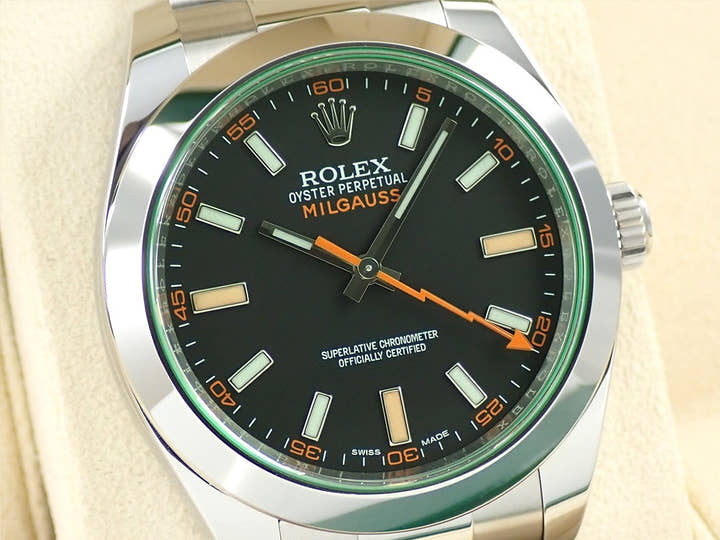 ロレックス ミルガウス Ref.116400GV ステンレススチール ブラック文字盤
