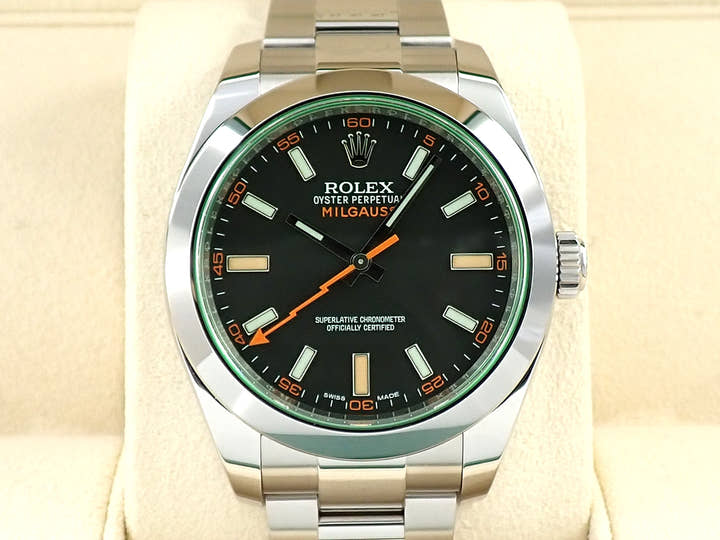 ロレックス ミルガウス Ref.116400GV ステンレススチール ブラック文字盤