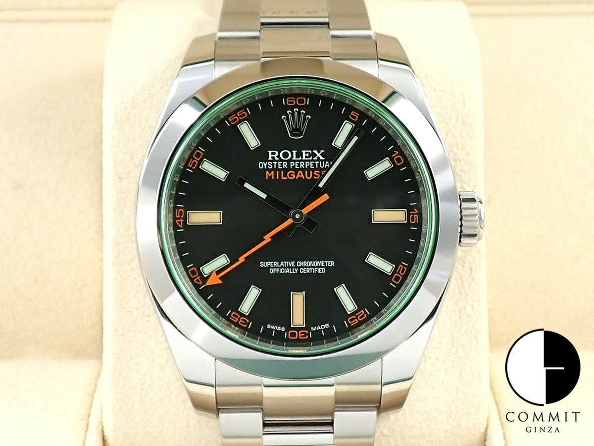 ロレックス ミルガウス Ref.116400GV ブラック文字盤 未使用 0F3F5800