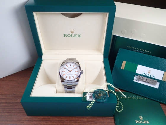 ロレックス ミルガウス Ref.116400 ホワイト文字盤 中古 milgauss-3