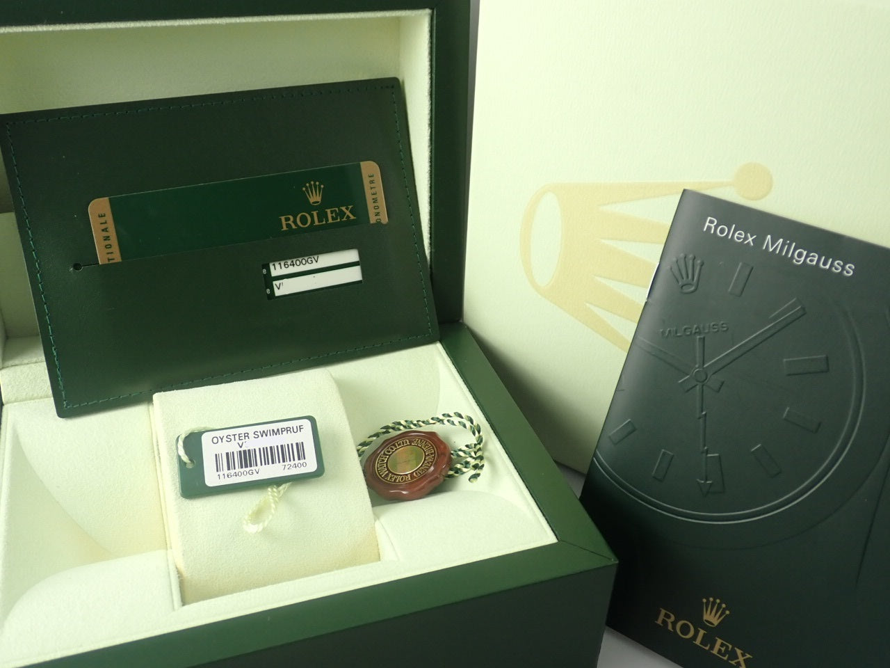 Rolex Milgauss Black Dial/Green Glass V Series &lt;Warranty, Box, etc.&gt;