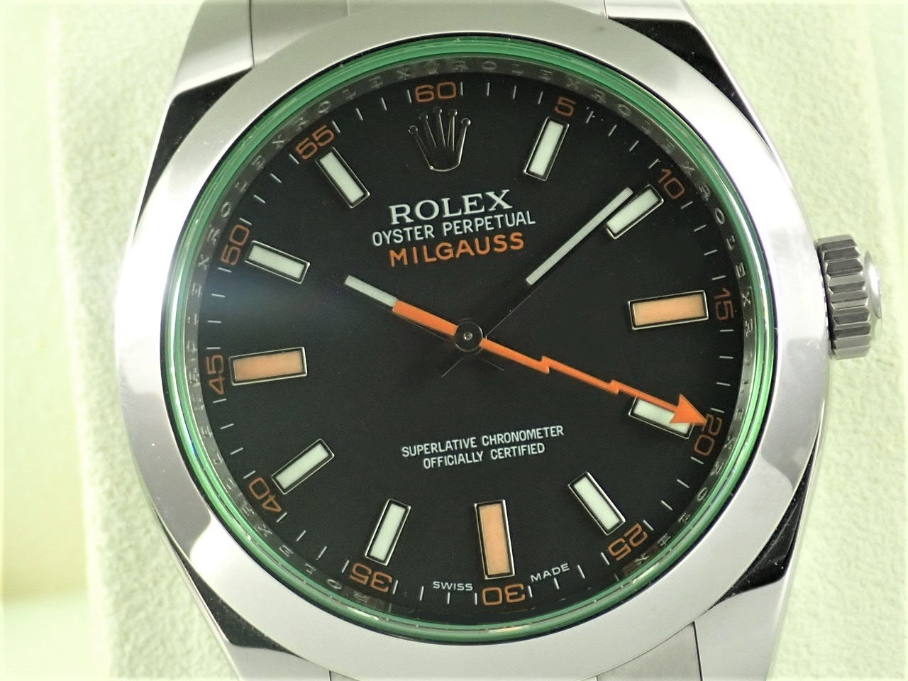 Rolex Milgauss Black Dial/Green Glass V Series &lt;Warranty, Box, etc.&gt;