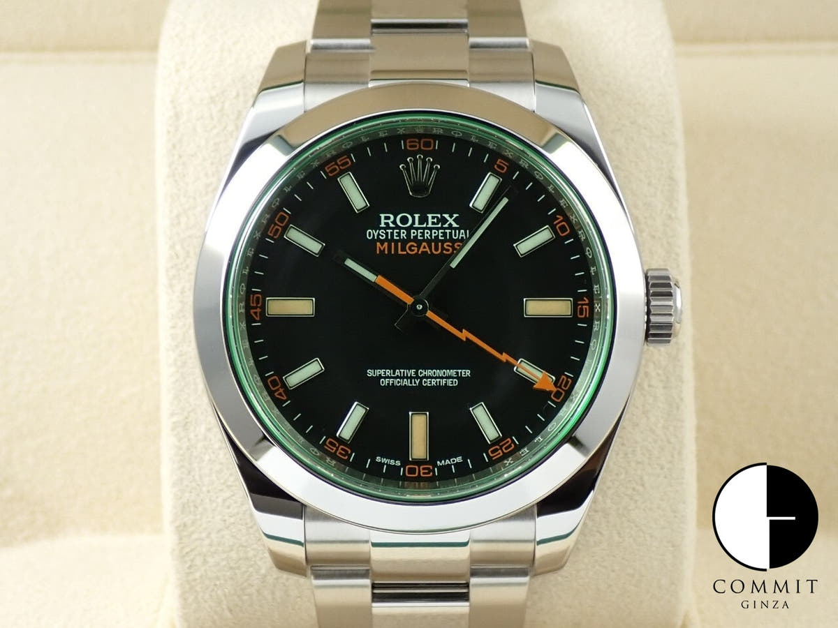 ロレックス ミルガウス Ref.116400GV ブラック文字盤 美品 SL0A1HAK
