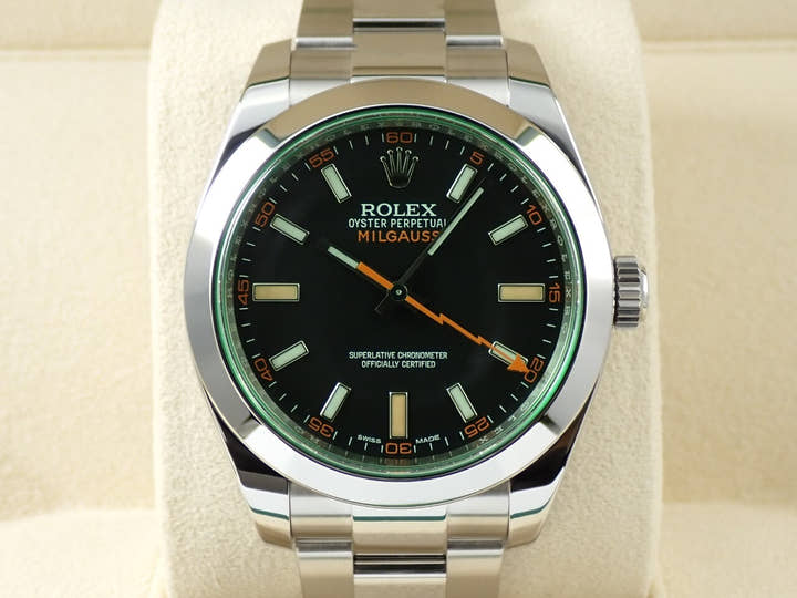 ロレックス ミルガウス Ref.116400GV ステンレススチール ブラック文字盤