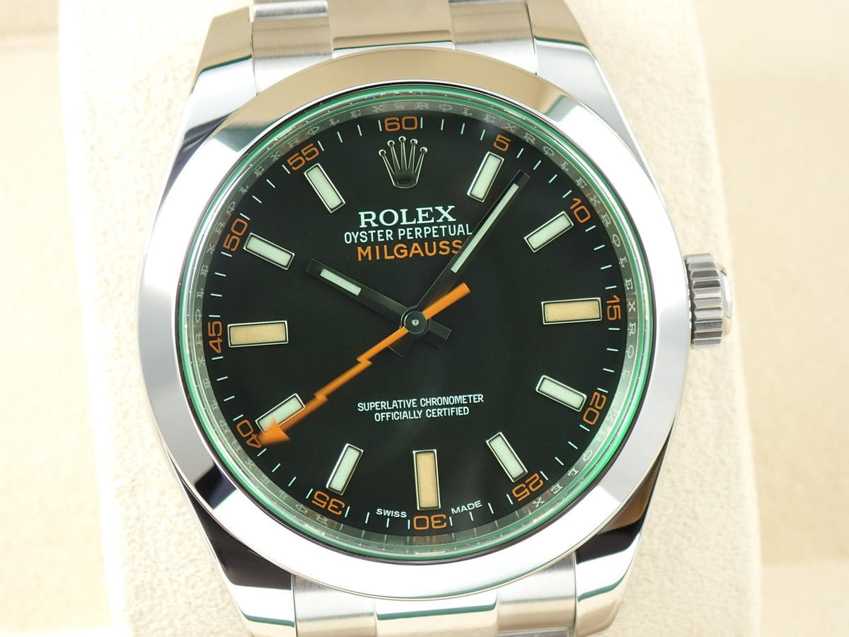 ロレックス ミルガウス Ref.116400GV ブラック文字盤 美品 SL0A1HAK