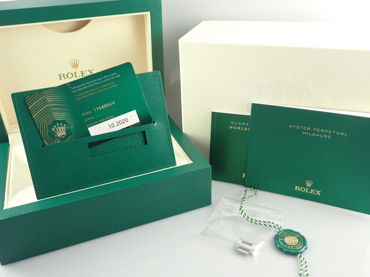 Rolex Milgauss Z Blue Dial/Green Glass &lt;New Warranty Card, Box, etc.&gt;