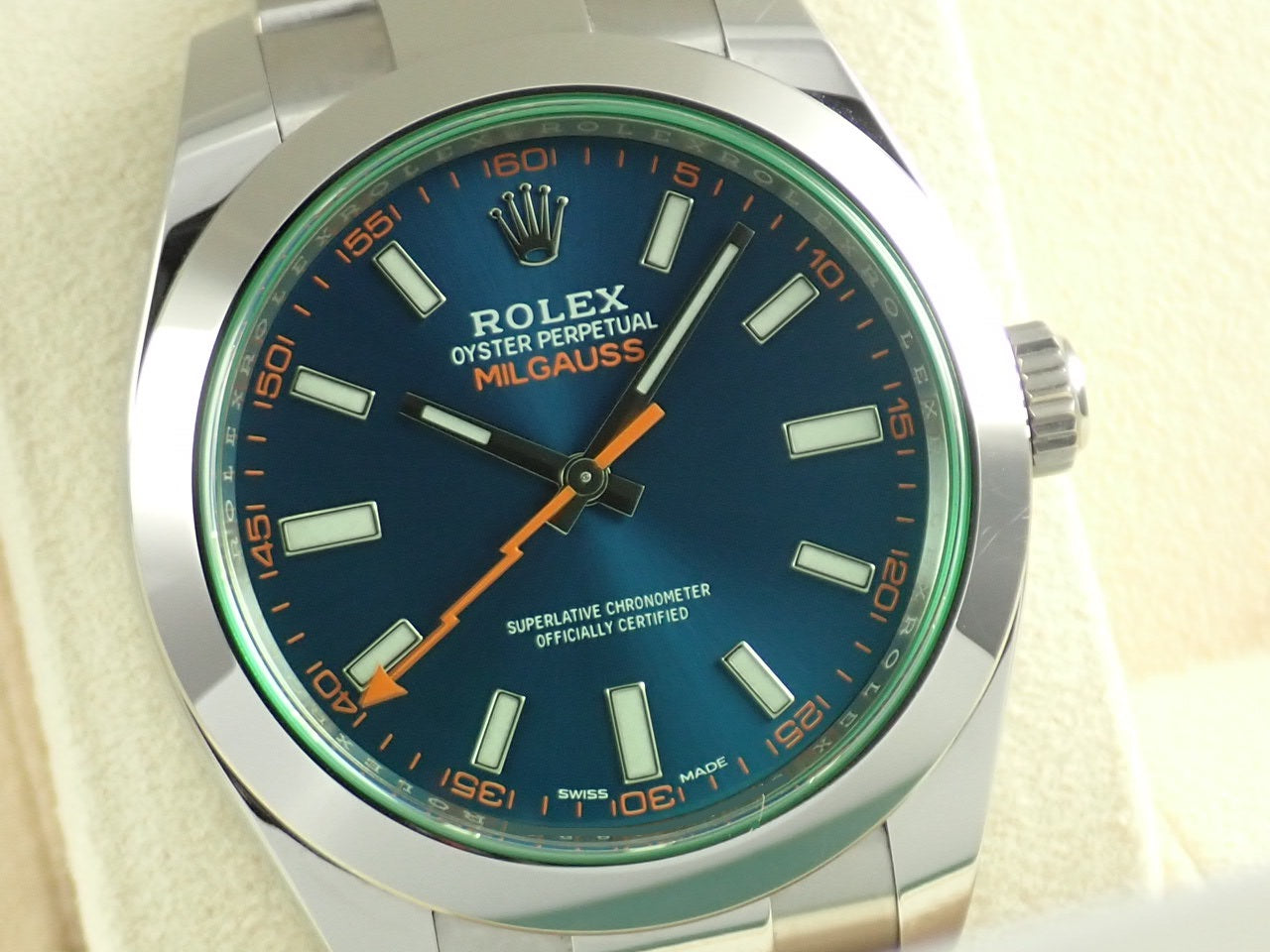 Rolex Milgauss Z Blue Dial/Green Glass &lt;New Warranty Card, Box, etc.&gt;