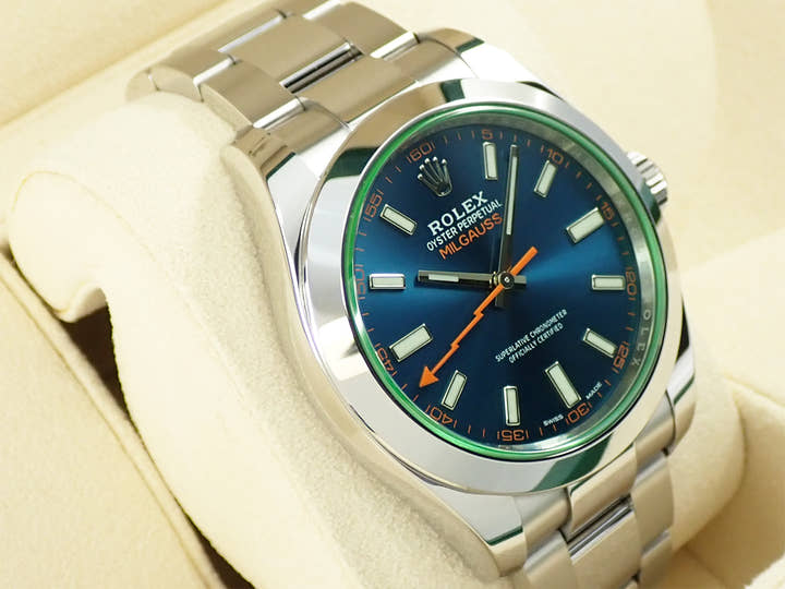 ロレックス ミルガウス Ref.116400GV ステンレススチール Zブルー文字盤