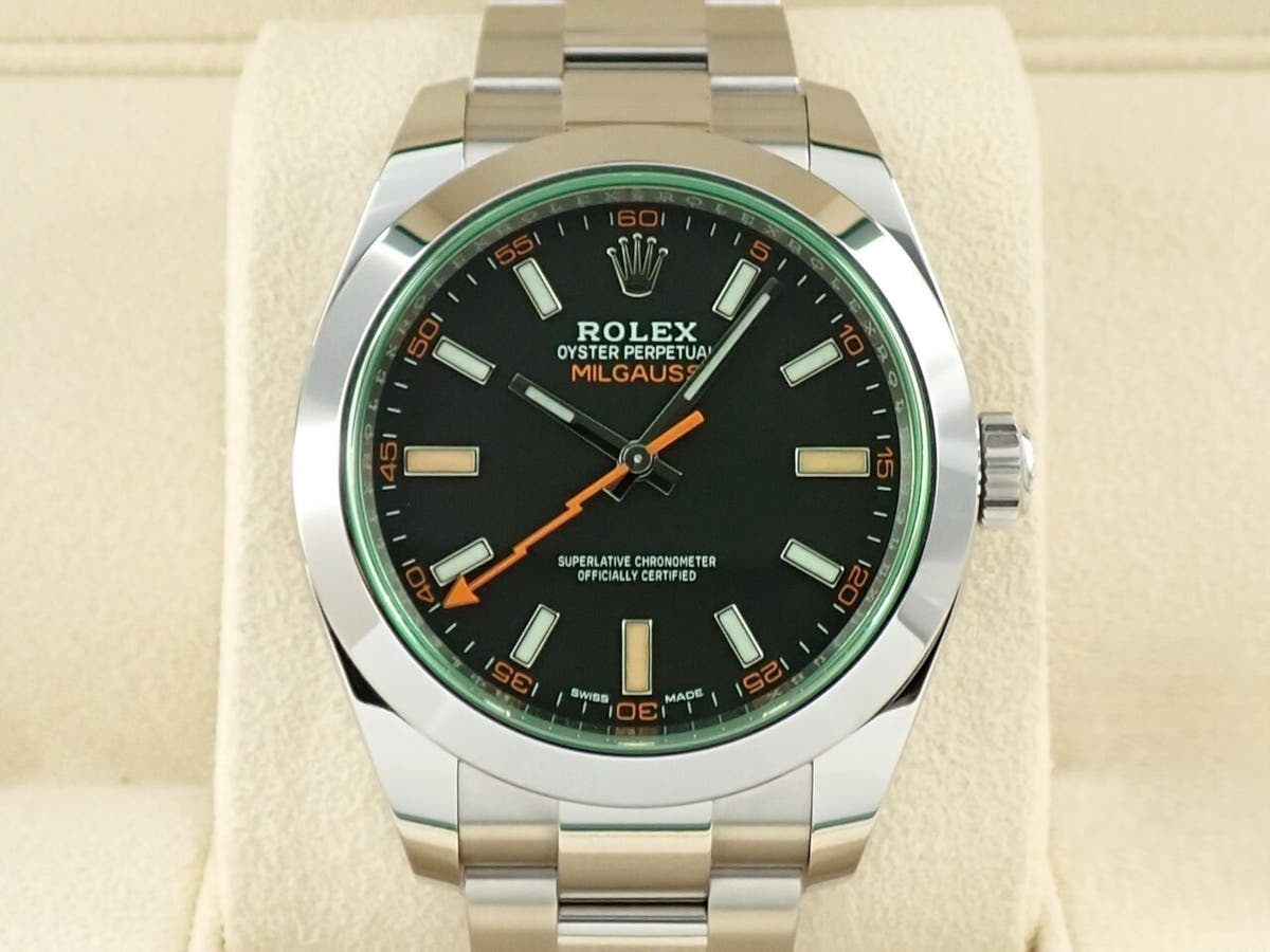 ロレックス ミルガウス Ref.116400GV ブラック文字盤 美品 818KKXKK