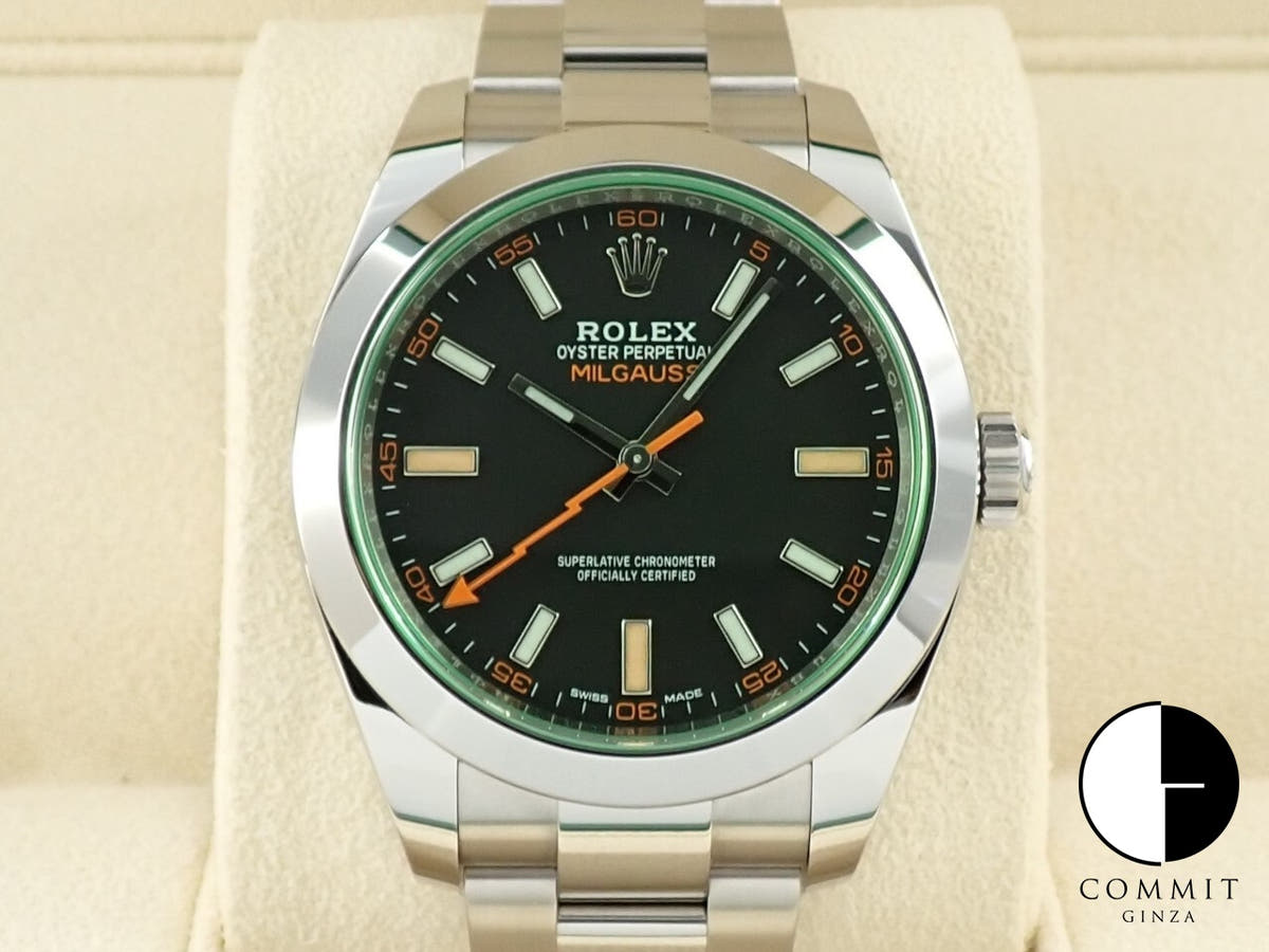 ロレックス ミルガウス Ref.116400GV ブラック文字盤 美品 818KKXKK