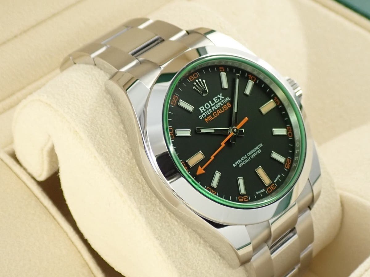 ロレックス ミルガウス Ref.116400GV ブラック文字盤 美品 818KKXKK