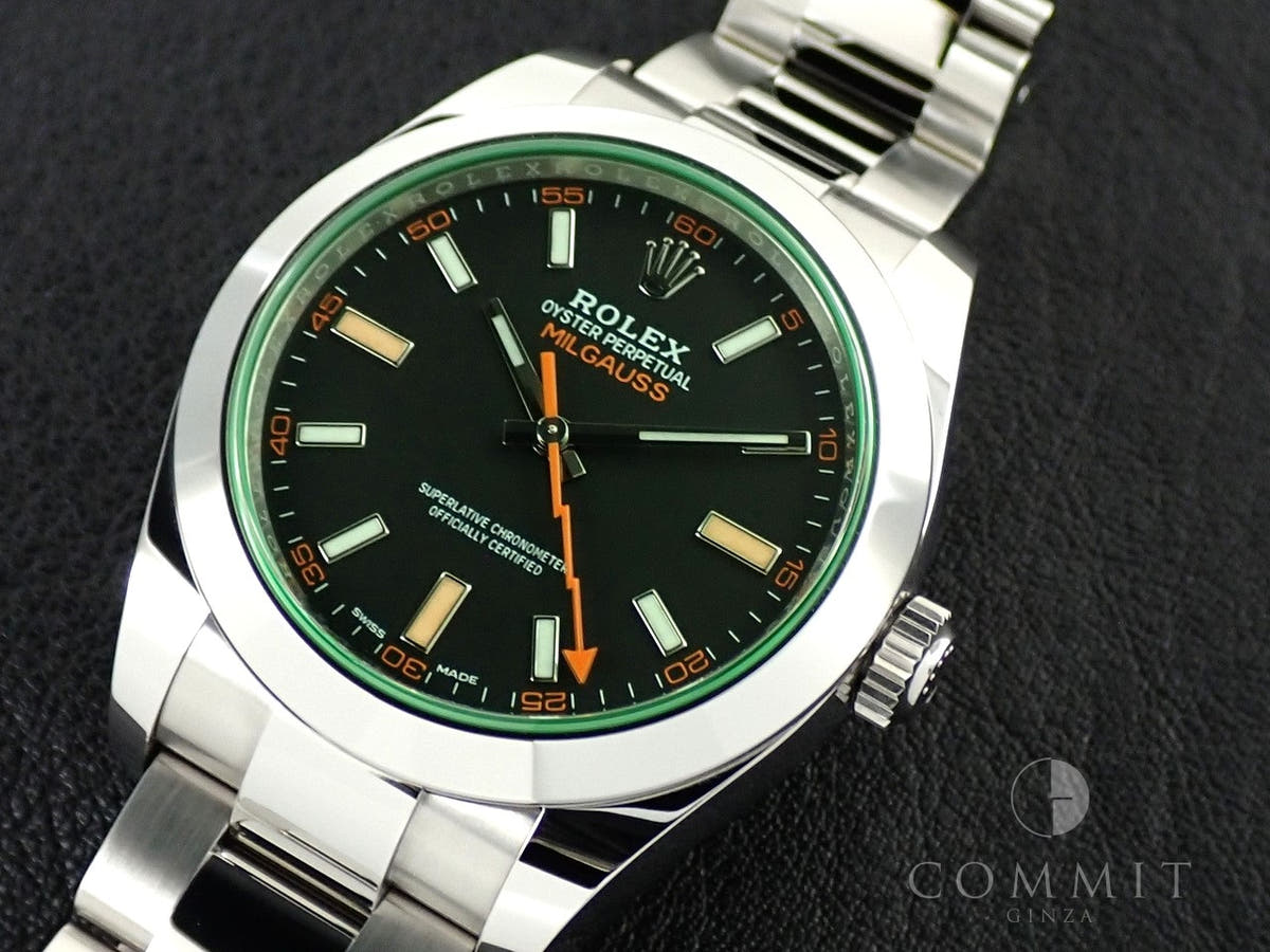 ロレックス ミルガウス Ref.116400GV ブラック文字盤 美品 818KKXKK
